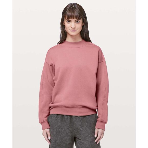 Lululemon Chill On Pullover Sweatshirt Crewneck Quicksand Pink 8 Lounge Layer - Picture 1 of 7